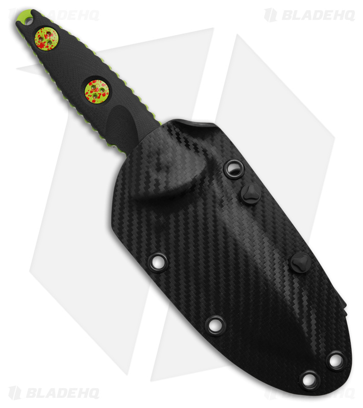 Microtech Socom Alpha Mini T/E Zombie-Tech Green Serr - Blade HQ