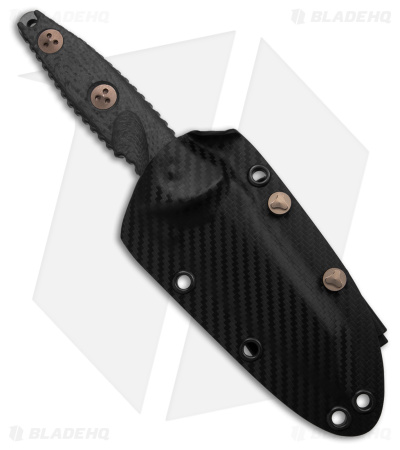 Microtech Socom Alpha Mini Warcom Fixed Blade Knife Black Carbon Fi (3.7" DLC)