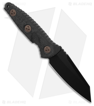 Microtech Socom Alpha Mini Warcom Fixed Blade Knife Black Carbon Fi (3.7" DLC)
