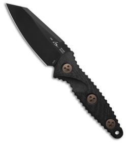 Microtech Socom Alpha Mini Warcom Fixed Blade Knife Black Carbon Fi (3.7" DLC)