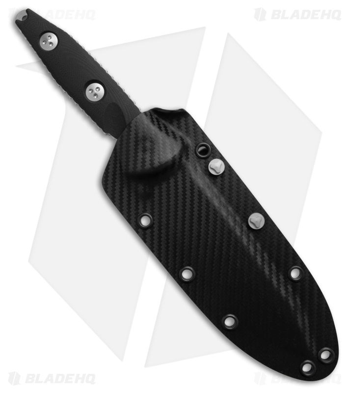 Microtech Socom Alpha T/E Fixed Blade Black G-10 (5.5" Stonewash Full Serr)