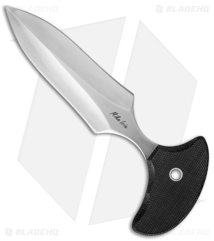 Mike Irie Version 2 Push Dagger Knife Black Linen Micarta (3.50" Satin)