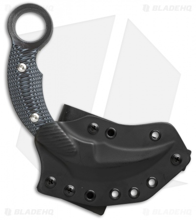 Mil-Tac Knives Jerry Hossom Kerambitch Karambit Knife Black/Grey (3.25" Satin)