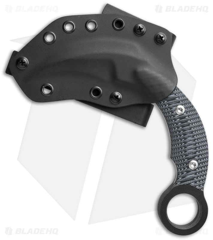 Mil-Tac Jerry Hossom Karambit Fixed Blade Black/Gray G-10 (3.25" Satin)