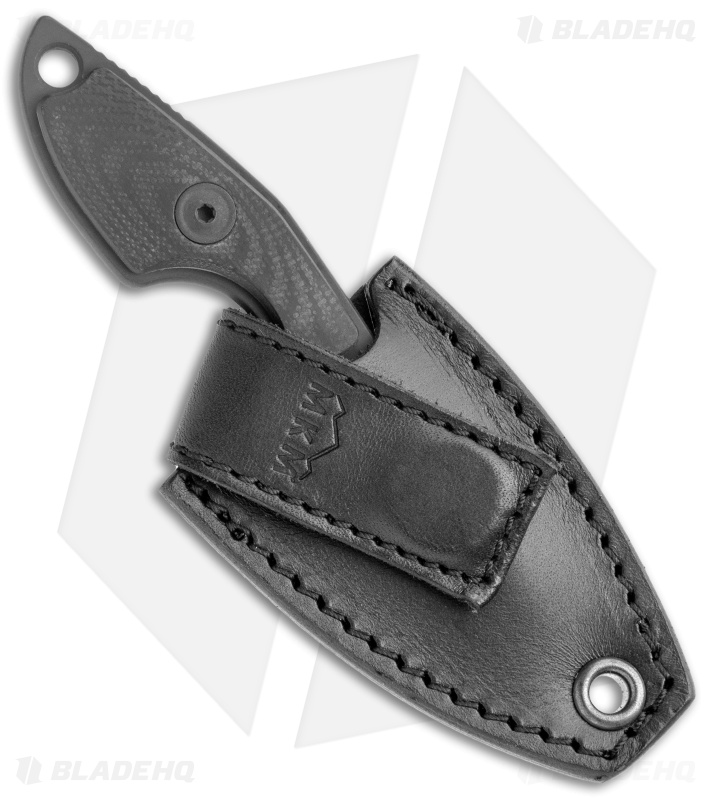 MKM Voxnaes Mikro 1 Fixed Blade Knife Black G-10 (2" Black)