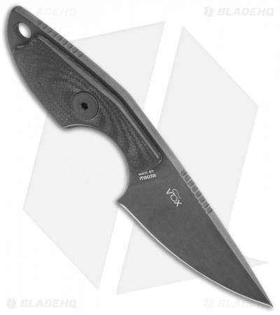 MKM Voxnaes Mikro 1 Fixed Blade Knife Black G-10 (2" Black)