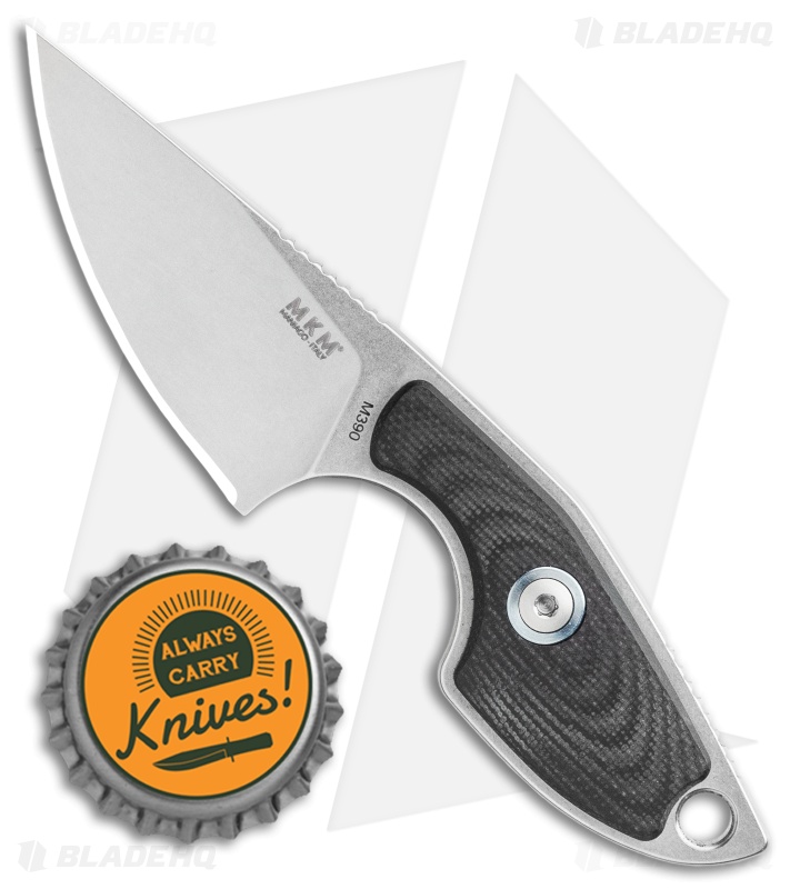 MKM Voxnaes Mikro 1 Fixed Blade Knife Black G-10 (2" SW)