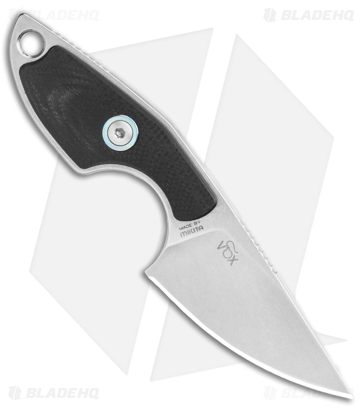 MKM Voxnaes Mikro 1 Fixed Blade Knife Black G-10 (2" SW)
