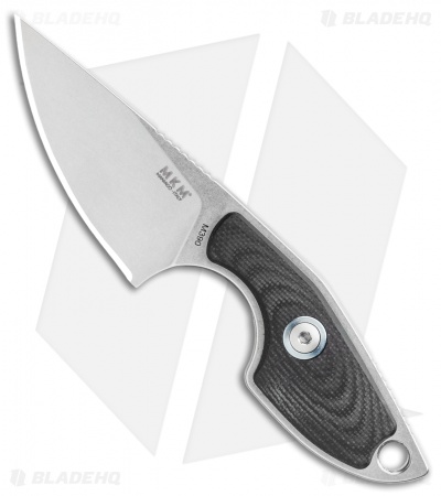 MKM Voxnaes Mikro 1 Fixed Blade Knife Black G-10 (2" SW)