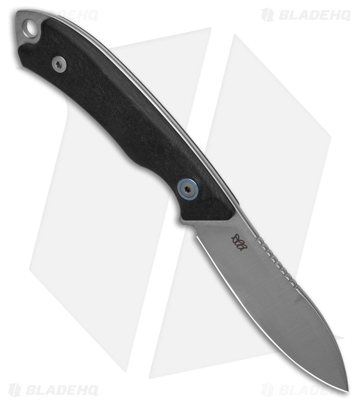 MKM Pocket Tango 1 MagnaCut Fixed Blade Knife Black Carbon Fiber (2.91" Satin)