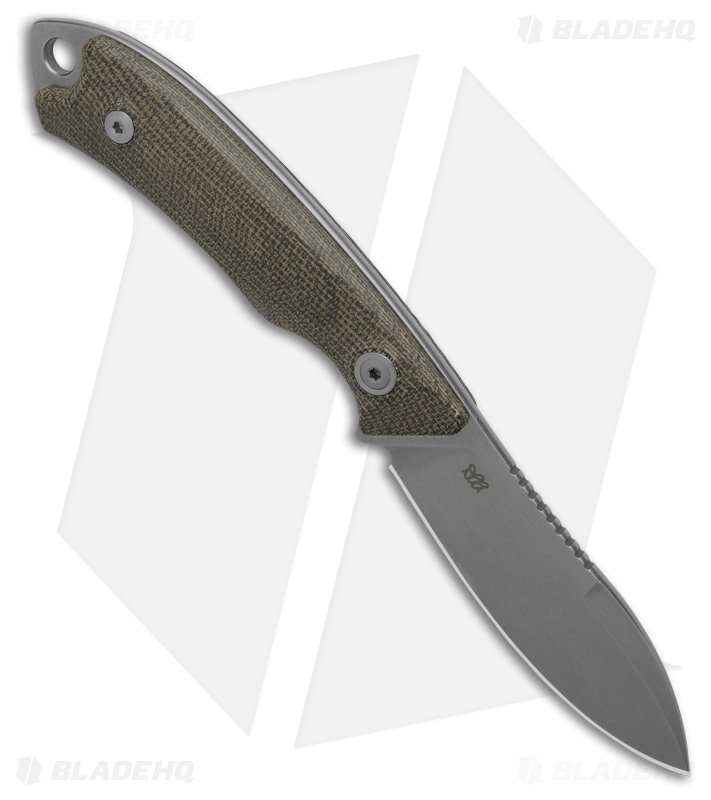 MKM Pocket Tango 1 MagnaCut Fixed Blade Knife Green Canvas Micarta (2.91" SW)