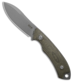 MKM Pocket Tango 1 MagnaCut Fixed Blade Knife Green Canvas Micarta (2.91&quot; SW) | 199930