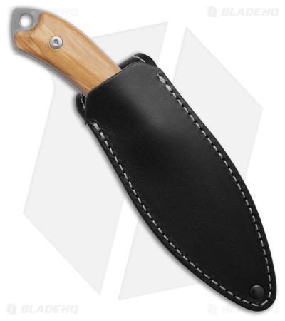 MKM Pocket Tango 1 MagnaCut Fixed Blade Knife Olive Wood (2.91" Satin)