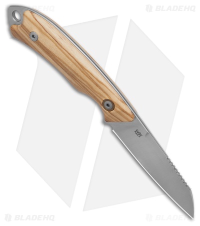 MKM Pocket Tango 2 MagnaCut Fixed Blade Knife Brown Olive Wood (2.91" Satin)