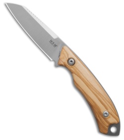 MKM Pocket Tango 2 MagnaCut Fixed Blade Knife Brown Olive Wood (2.91" Satin)