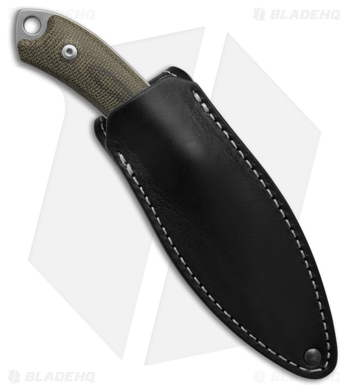 MKM Pocket Tango 2 MagnaCut Fixed Blade Knife Green Canvas Micarta (2.91" SW)