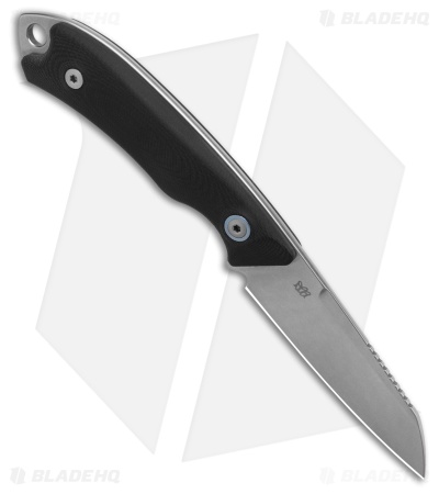 MKM Pocket Tango 2 MagnaCut Sheepsfoot Fixed Blade Knife Black G-10 (2.91" SW)