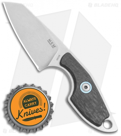 MKM Voxnaes Mikro 2 Fixed Blade Knife Carbon Fiber (2" SW Sheepsfoot) MR02-CF