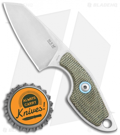 MKM Voxnaes Mikro 2 Fixed Blade Knife Green Canvas Micarta (2" SW) MR02-GC