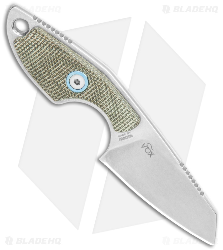 MKM Voxnaes Mikro 2 Fixed Blade Knife Green Canvas Micarta (2" SW) MR02-GC