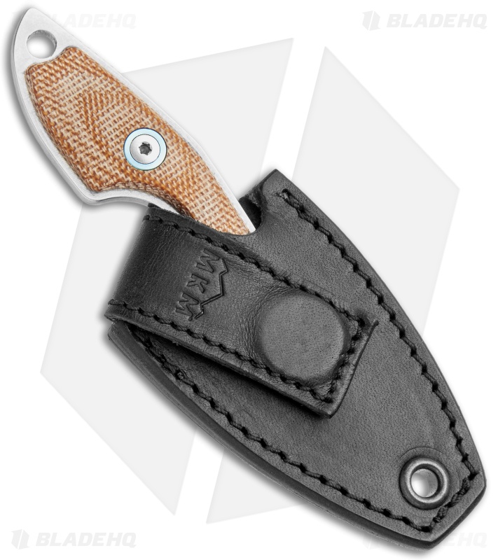 mika K. MKM Vox Mikro 1 | Fixed Blade Neck Knife | Natural Micarta