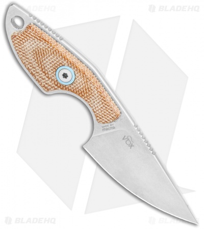 MKM Voxnaes Mikro 1 Fixed Blade Knife Natural Canvas Micarta (2" SW)