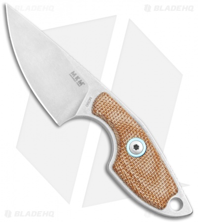 MKM Voxnaes Mikro 1 Fixed Blade Knife Natural Canvas Micarta (2" SW)
