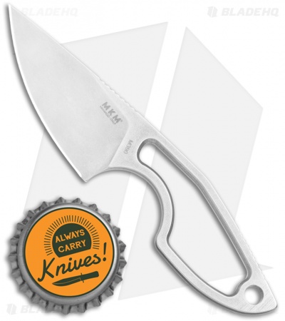 MKM Voxnaes Mikro 1 Fixed Blade Knife Skeletonized Stainless Steel (2" SW)