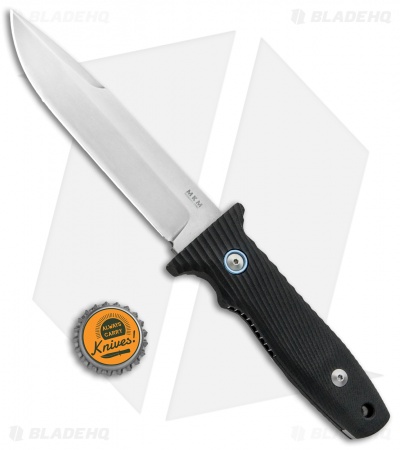 MKM Terzuola Jouf Fixed Blade Knife Black G-10 (5.1" Stonewash)