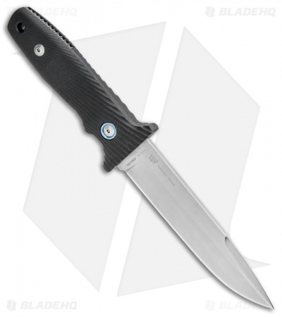 MKM Terzuola Jouf Fixed Blade Knife Black G-10 (5.1" Stonewash)