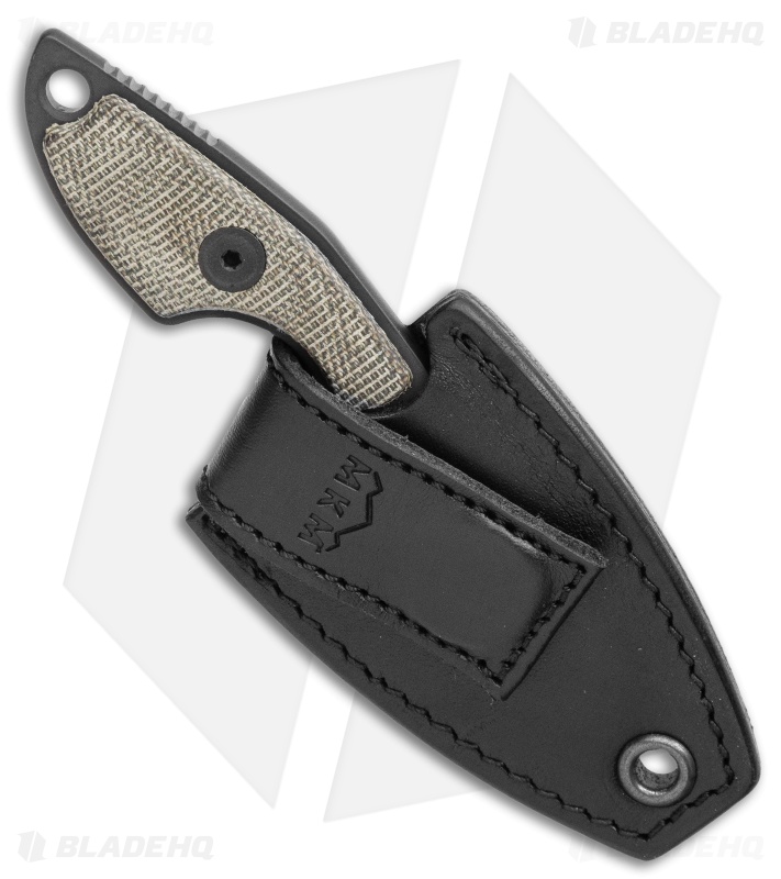 MKM Vox Mikro 2 | Fixed Blade Neck Knife | Black Sheepsfoot +