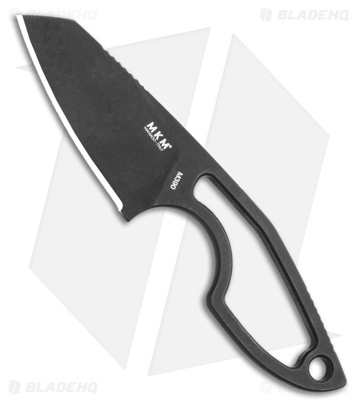MKM Voxnaes Mikro 2 Fixed Blade Knife Skeletonized Stainless Steel (2" Black)