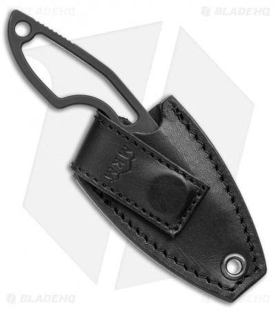 MKM Voxnaes Mikro 2 Fixed Blade Knife Skeletonized Stainless Steel (2" Black)