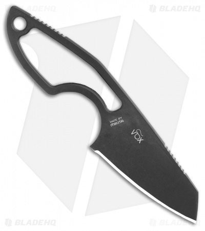 MKM Voxnaes Mikro 2 Fixed Blade Knife Skeletonized Stainless Steel (2" Black)