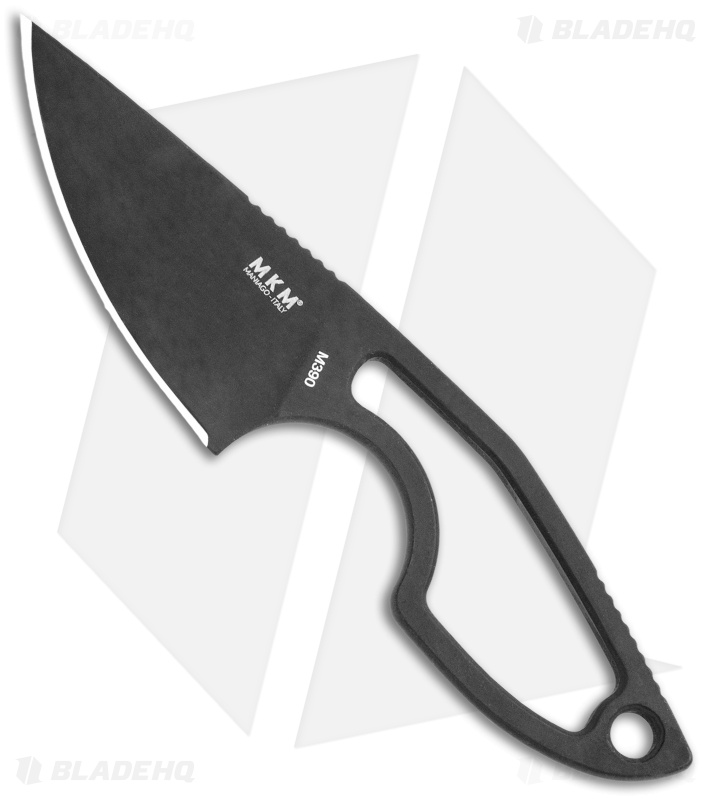 MKM Vox Mikro 1 | Fixed Blade Neck Knife | Black Skeletonized