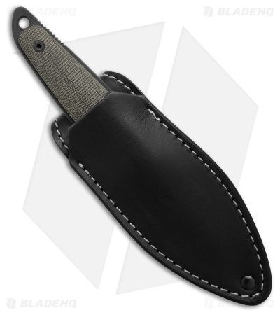 MKM Makro 1 Fixed Blade Knife Green Canvas Micarta (2.9" Black)