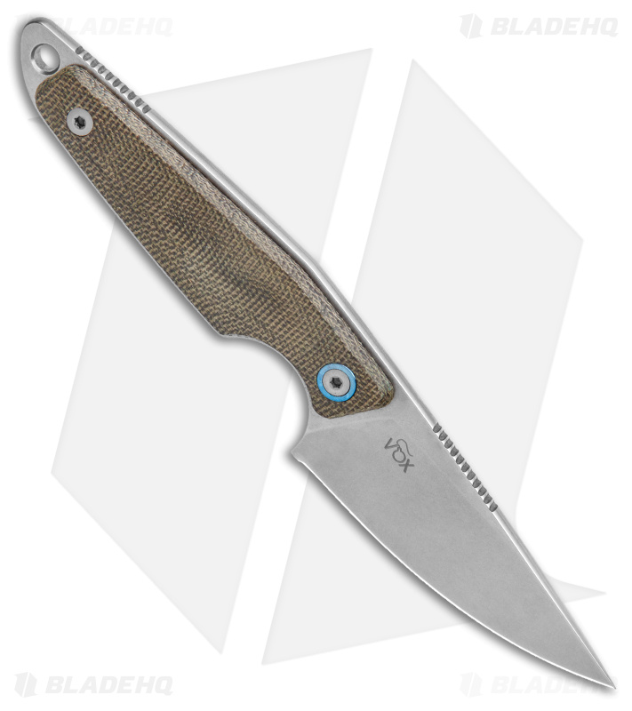 MKM Makro 1 Fixed Blade Knife Green Canvas Micarta (2.87" SW)