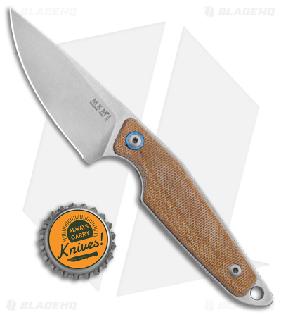 MKM Makro 1 Fixed Blade Knife Natural Canvas Micarta (2.87" SW)