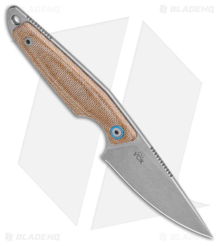 MKM Makro 1 Fixed Blade Knife Natural Canvas Micarta (2.87" SW)