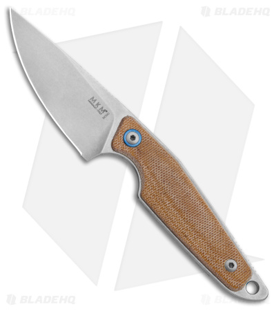 MKM Makro 1 Fixed Blade Knife Natural Canvas Micarta (2.87" SW)