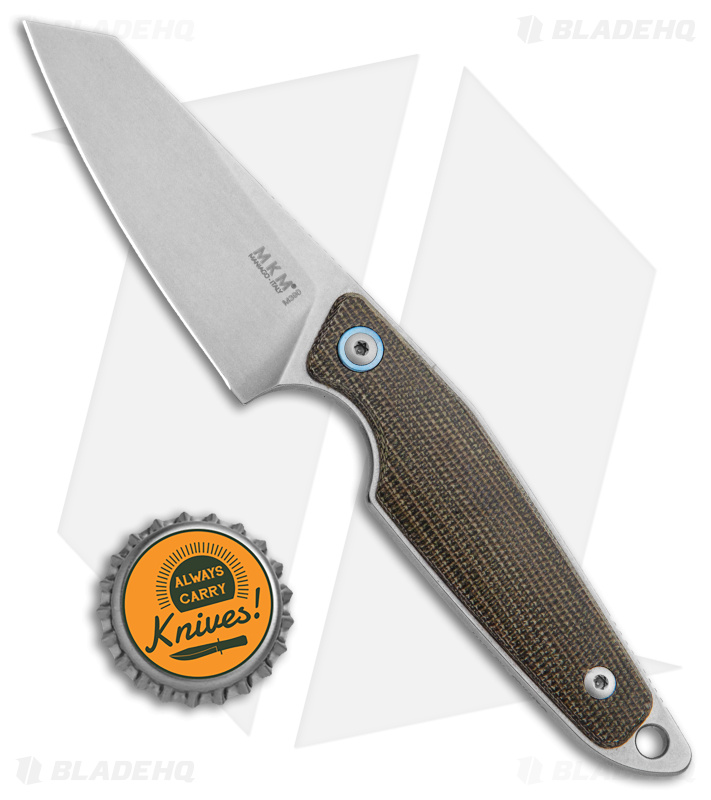 MKM Makro 2 Fixed Sheepsfoot Knife Grn Micarta - Blade HQ