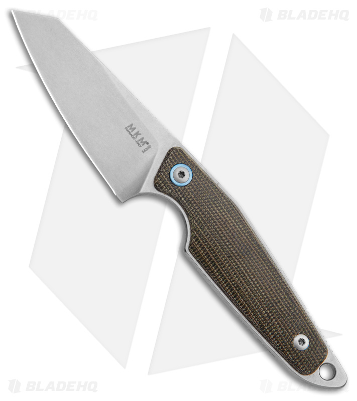MKM Makro 2 Fixed Sheepsfoot Knife Grn Micarta - Blade HQ