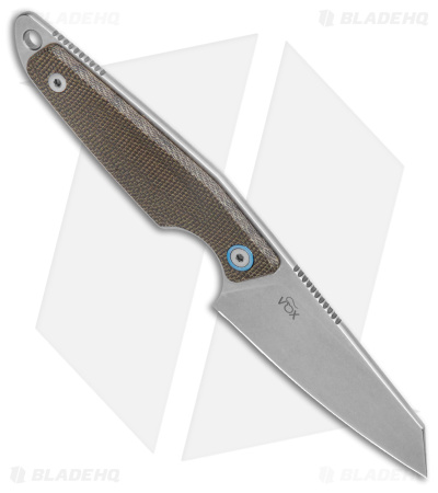 MKM Makro 2 Fixed Blade Sheepsfoot Knife Green Canvas Micarta (2.87" SW)
