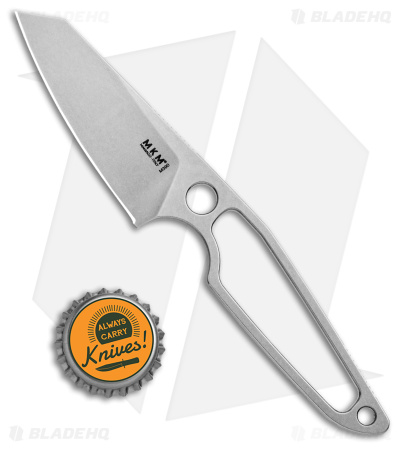 MKM Makro 2 Fixed Blade Sheepsfoot Knife Skeletonized Steel (2.87" SW)