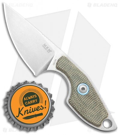 MKM Voxnaes Mikro 1 Fixed Blade Knife Green Canvas Micarta (2" SW)