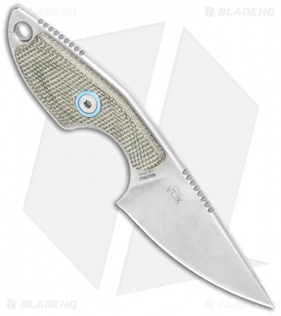 MKM Voxnaes Mikro 1 Fixed Blade Knife Green Canvas Micarta (2" SW)