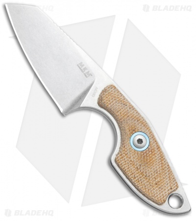 MKM Voxnaes Mikro 2 Fixed Blade Knife Natural Canvas Micarta (2" SW Sheepsfoot)