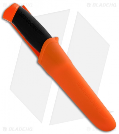Morakniv Companion F Fixed Knife Black/Orange Handle (4" Satin Serr)