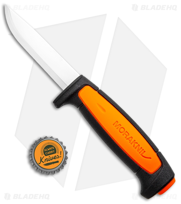 Morakniv Basic 546 Fixed Blade Knife Black/Orange (3.5" Satin)  