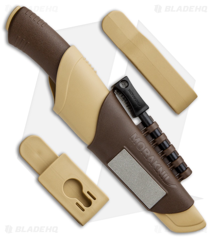 Morakniv Bushcraft Survival Fixed Blade Knife Brown (4.25" Satin)